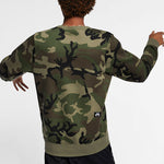 Men's Nike SB Camouflage Fleece Lined Round Neck Pullover Military Green AT9769-222