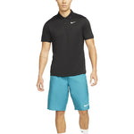 Men's Nike Solid Color Buckle Short Sleeve polo Black Polo Shirt DH0858-010