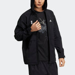 Men's adidas Martial Arts Series Sports Logo Casual Hooded Jacket Black H39259