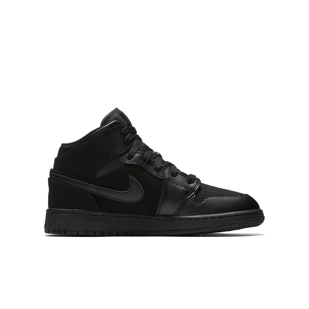 (GS) Air Jordan 1 Retro Mid 'Triple Black 2016' 554725-050