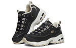 (WMNS) Skechers D'Lites 1.0 Fashion Running Shoes Black/Grey/Brown 66666254-BKTP