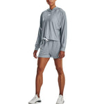 (WMNS) Under Armour Rival Terry Oversized Hoodie 'Blue Grey' 1376992-465
