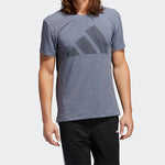 adidas Three-Bar Tee logo Applique Short-sleeve Tee Men Blue GR7071