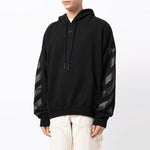 Men's Off-White Arrow Pattern Plain Weave Knit Black OMBB085F21FLE0101010