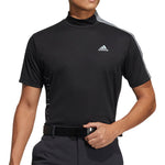 Men's adidas Colorblock Golf Sports Half Turtleneck Short Sleeve Black T-Shirt HA3120