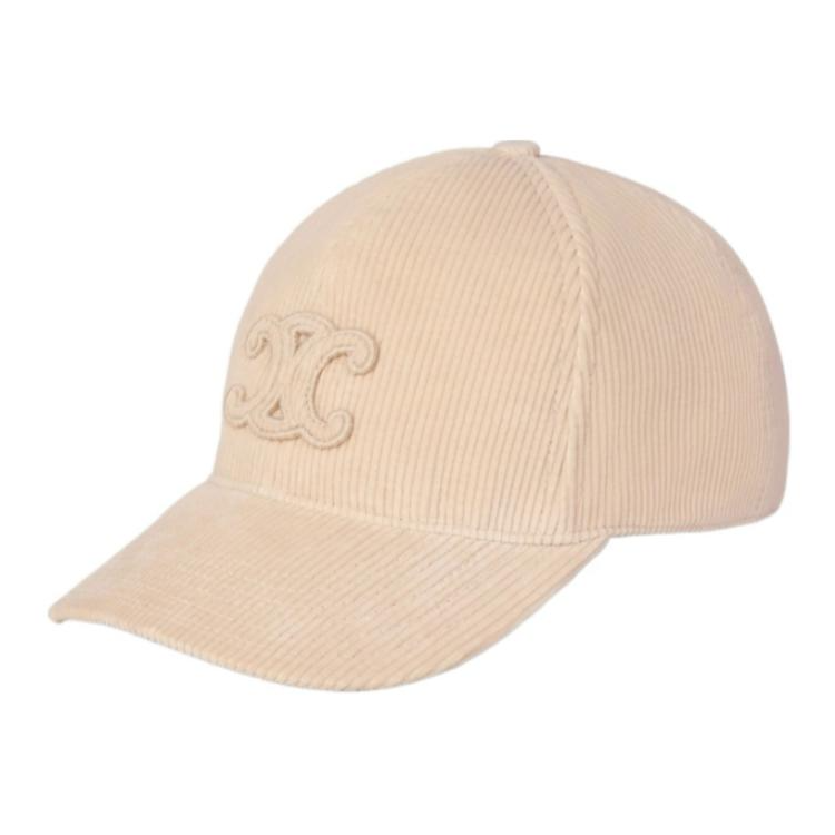 CELINE Triomphe Baseball Cap In Corduroy