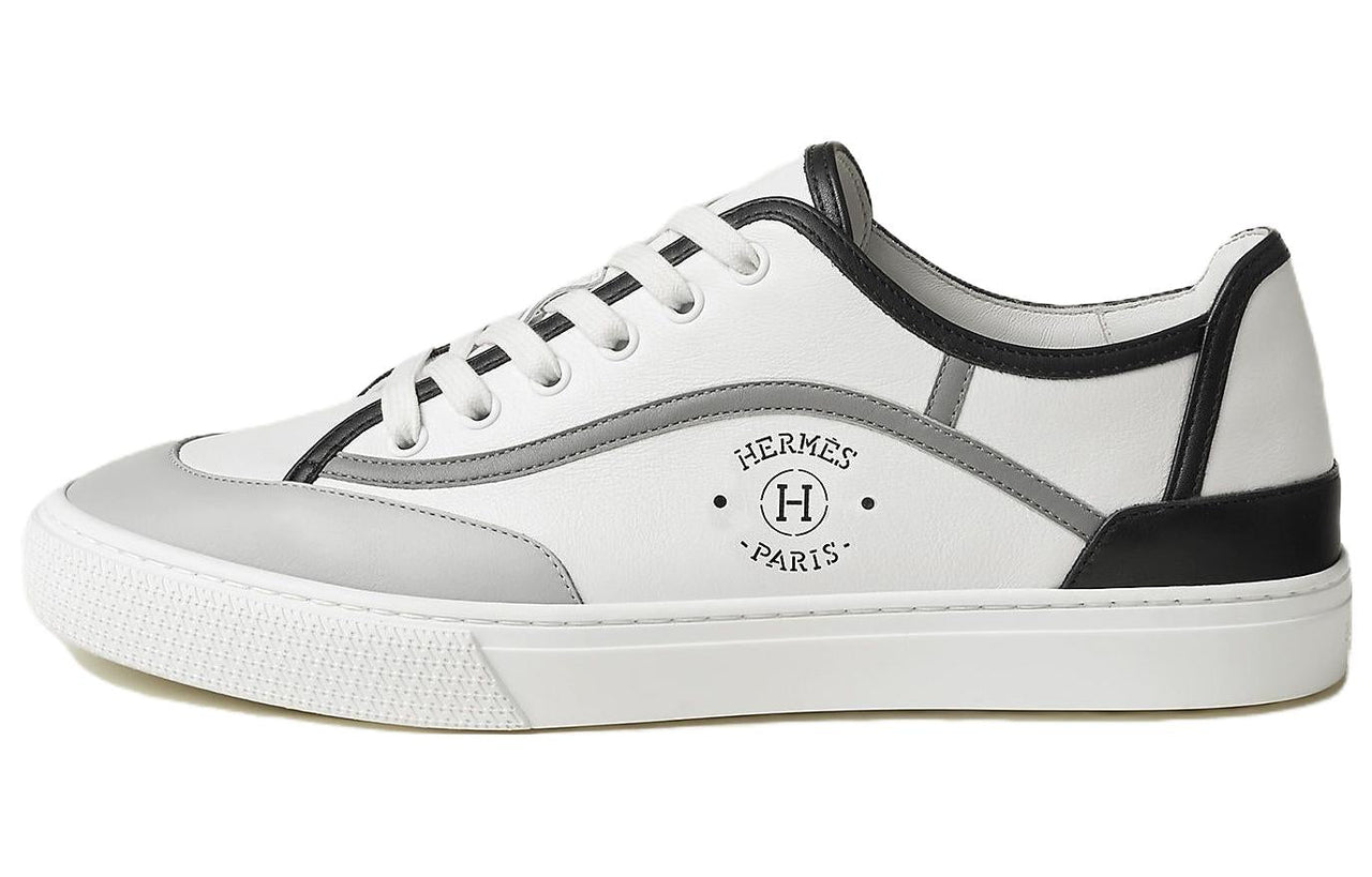HERMES Get Low Top Stylish Skateboarding Shoes Men's White Gray