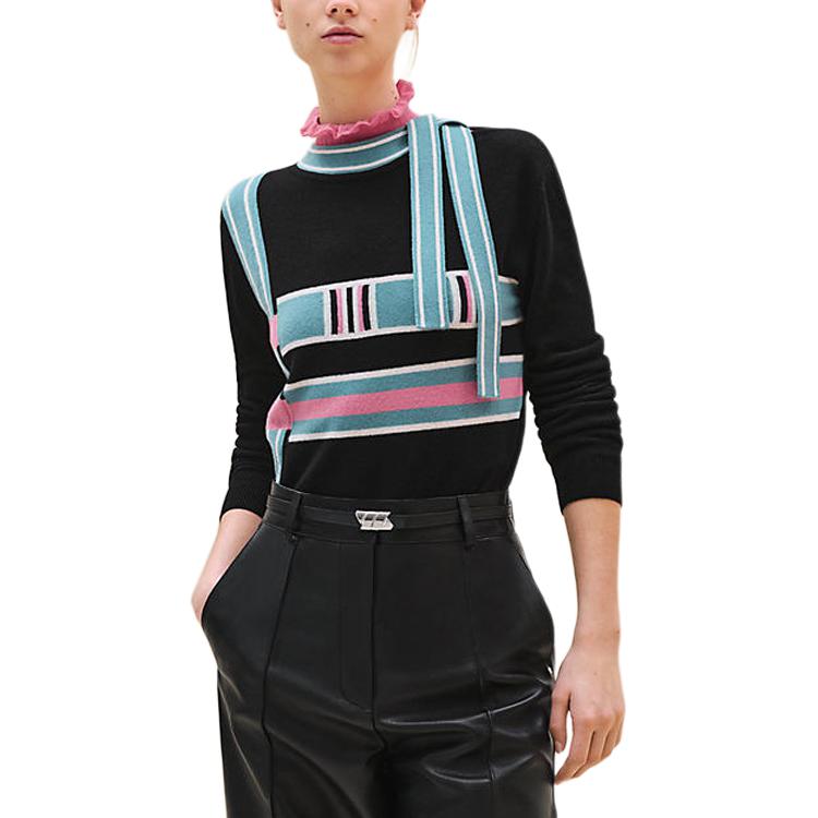 HERMES FW24 Cashmere Sweater Women's Multicolor