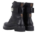 (WMNS) LOUIS VUITTON Territory Flat Ranger Boots 'Black with Silver Logo' 1AAE3W