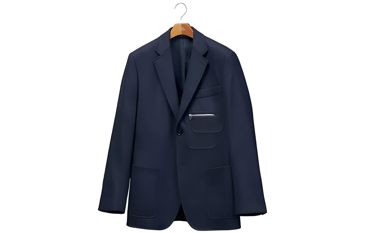 HERMES Jackets Men Marine Blue