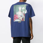 Off-White Mariana Painting Applique Short-sleeve Tee Men's Blue OMAA038E191850053088