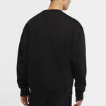 Nike Lab Fleece Crew Solid Color Stay Warm Sports Round Neck Pullover Black DA0318-010