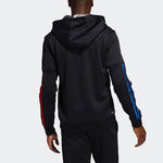 adidas Zipper Basketball Sports Hooded Jacket Black FH7733