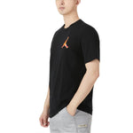 Men's Jordan Printing Logo Solid Color Round Neck Short Sleeve Black T-Shirt DH8967-010