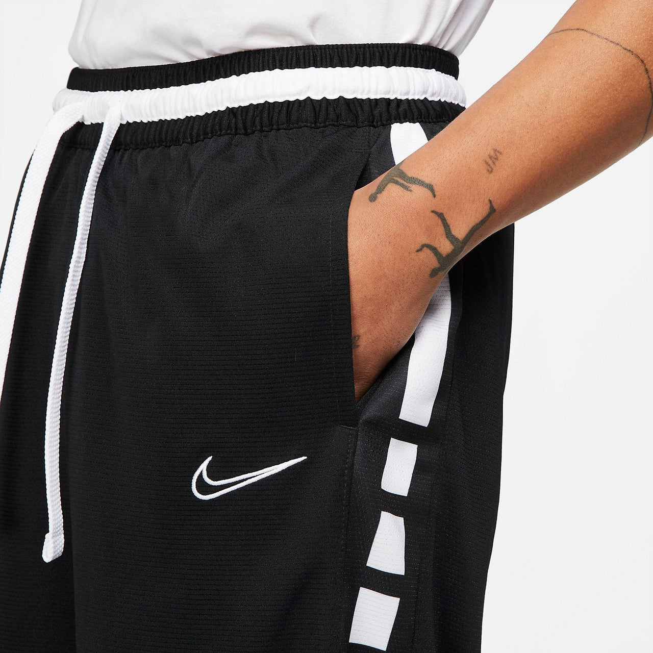 Nike Elite Stripe Basketball Short Loose fit 'Black White' DD0563-010