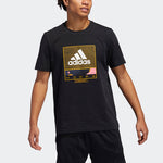 adidas Basketball Sports Round Neck Short Sleeve Black GE4513