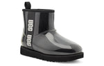 (WMNS) UGG Classic Clear Mini Large LOGO Fleece Lined Black 1113190-BLK