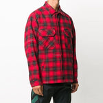 Off-White FW20 Cotton Arrows Printing Jacket Men Red OMEM001E20FAB0012510