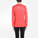 Off-White Bernini Diagonal Stripe Print T shirt 2030 Red/Blue OMAB001F181850112030