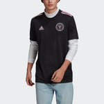 Men's adidas Imcf a Jsy Training Sports Short Sleeve Soccer/Football Jersey Miami International Team Away Black GI6424