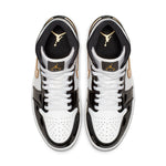 Air Jordan 1 Mid Patent 'Black Gold' 852542-007