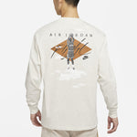 Men's Air Jordan SS22 Loog Printing Long Sleeves Round Neck Autumn Creamy White DH8963-141