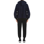 Men's Y-3 Colorblock Long Sleeves Hooded Jacket Black DP0495