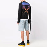 Off-White FW21 Logo Arrow Pattern Version Black OMBA025F21FLE0061084