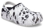 Crocs Baya Lined Clog Fleece Lined Unisex White Gray Slippers 'White Grey' 205975-10M