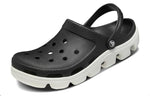 Crocs Duet Beach Sandals Black White 11991-066