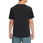 Men's Nike Colorblock Running Sports Training Breathable Round Neck Short Sleeve Black Gray T-Shirt DM4647-010