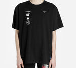 Off-White Back Photo Printing Short Sleeve Loose Fit Black OMAA038E191850051088
