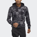 Men's adidas Cny Aop Hood Pattern Full Print Sports Black HC0271