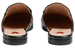 (WMNS) Gucci Princetown Embroidered Leather Slipper 'Black' 505268-D3V00-1000