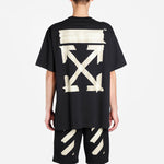 Off-White Bronzing arrow printing Unisex Black OMAA038G20JER0021048