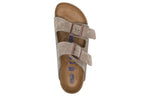 Birkenstock Arizona Soft Footbed Suede Leather Narrow Fit Sandals 'Taupe' 0951303