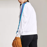 (WMNS) Fila Athleisure Sports Round Neck Pullover 'White Blue Purple' T11W112212F-WT