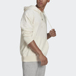 Men's adidas Thin And Light Breathable Hooded Pullover Long Sleeves Creamy White HE4353