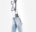 Men's Off-White Printed Logo Arrow Hooded Long Sleeves White OMBB037F19E300070110