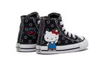 (TD) Hello Kitty x Converse Chuck Taylor All Star Hi Canvas Shoes Black/White 763921C