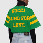 Gucci SS21 1921 Series Alphabet Printing Casual Short Sleeve Unisex Green 660744-XJDHG-3316