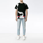 Off-White Splash Ink Short Sleeve Black OMAA002F161980239920