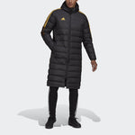 Men's adidas Small Logo Mid-Length Hooded Down Jacket Black H38731
