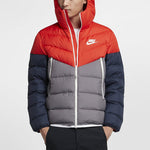 Nike MENS Multicolor Casual Hooded Down Jacket Red/Blue CU0226-634