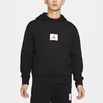 Air Jordan Flight Logo Casual Sports Fleece Lined Pullover Black CZ8261-010