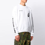Off-White Arrow Pattern Round Neck Pullover White OMBA035E19D250100110