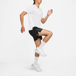 Nike Dri-fit Run Division Rise 365 Solid Color Round Neck Reflective Short Sleeve White DD6046-100
