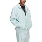adidas Solid Color Stand Collar Long Sleeves Jacket Unisex Light Blue HK2916