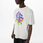 Men's LOUIS VUITTON SS22 Printing Pattern Round Neck Short Sleeve White 1A9GP3