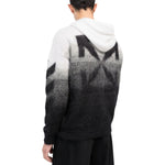 Men's Off-White Colorblock Drawstring Zipper Knit Jacket Black OMHA132C99KNI0011010